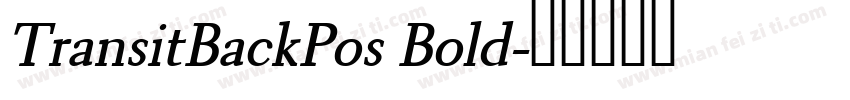 TransitBackPos Bold字体转换